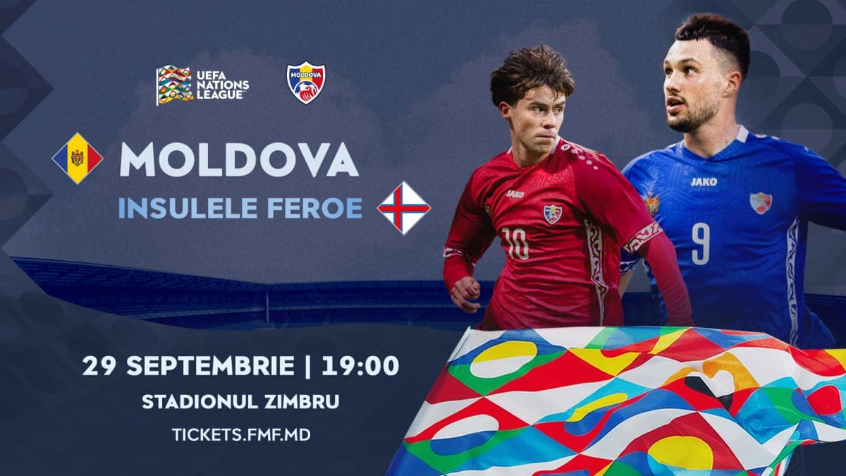 Moldova – Insulele Feroe 1-1: primul punct în Liga Națiunilor, dar tricolorii nu au mai câștigat de aproape doi ani